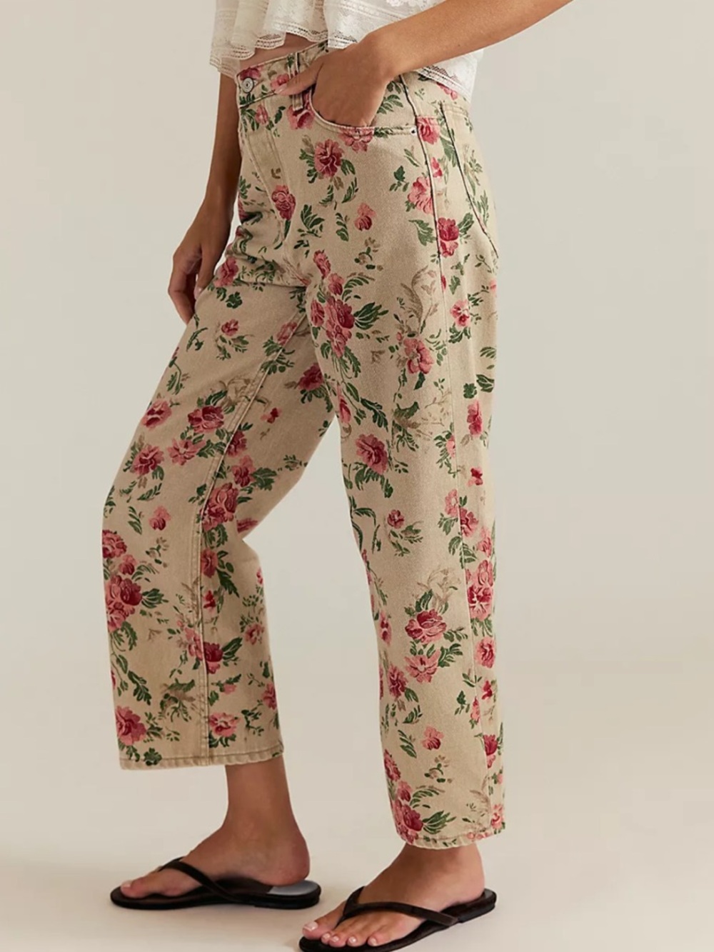We The Free Deep Trance Mid Rise Printed Jeans Wallpaper Size 27 NWT Free People - Picture 3 of 11